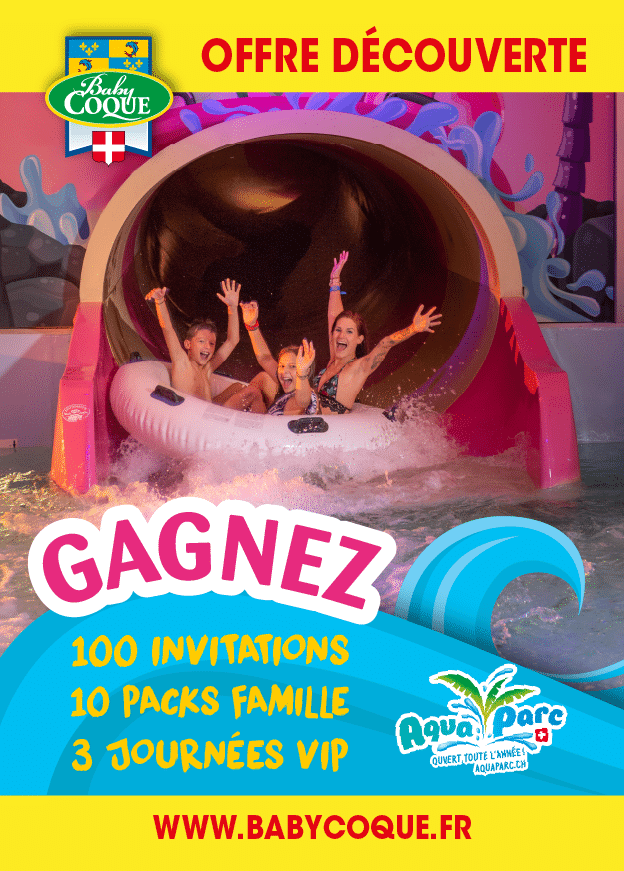 Affiche du jeu our gagner des entrée pour le parc Aquaparc